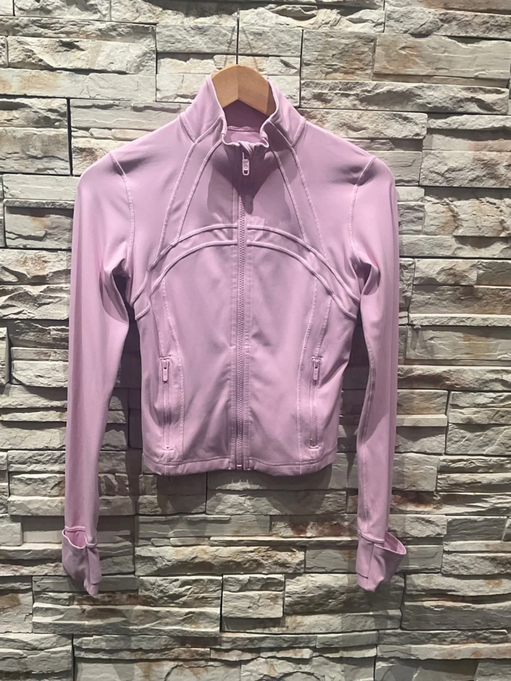 Lululemon Define Cropped Light Pink Nulu Jacket Size 6